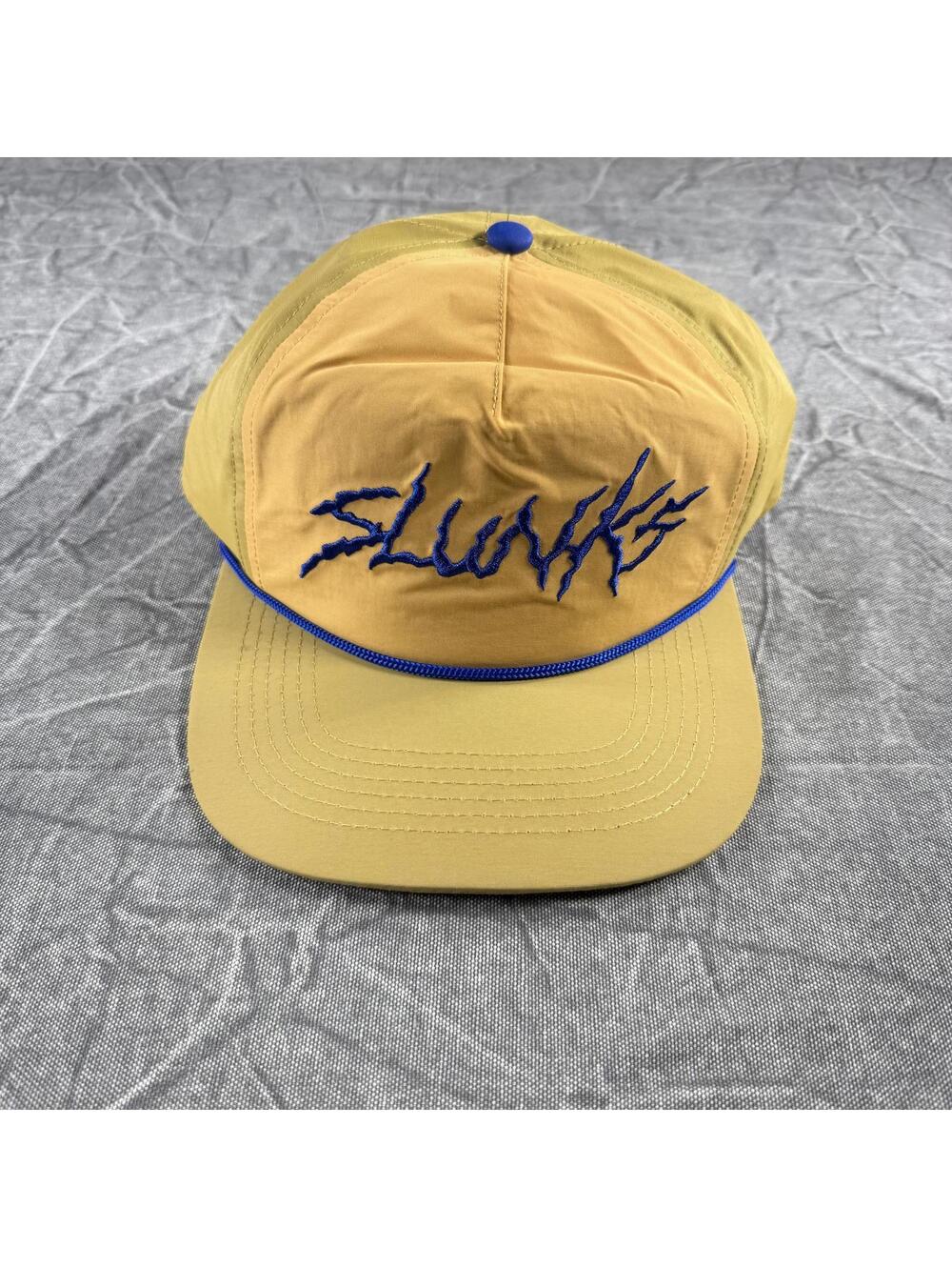 Slunks Hat Men's Yellow Purple Rope Snapback Adjustable NEW